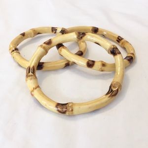 Bamboo Inspired, Stacking, Bangle Bracelets